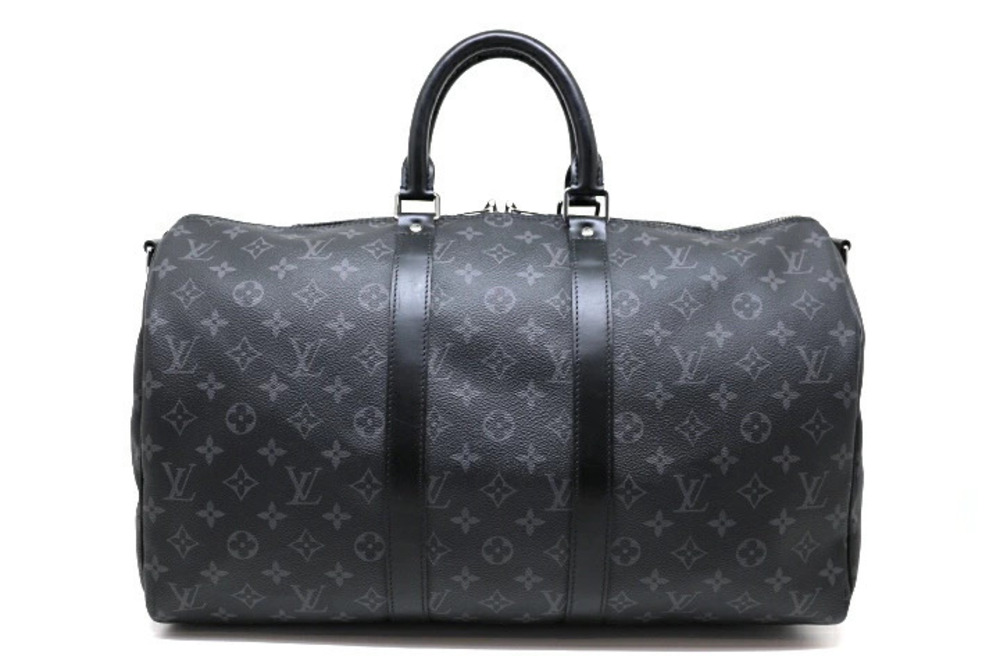 LOUIS VUITTON Bag Boston Keepall Bandouliere Monogram Eclipse Black